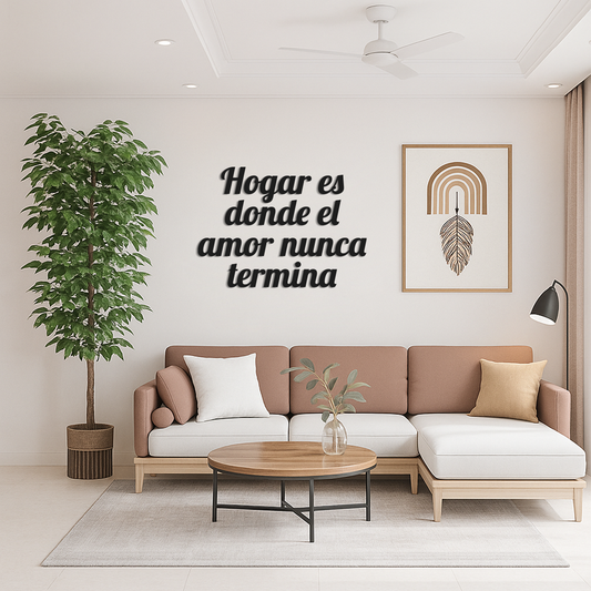 Hogar es donde - Frase decorativa