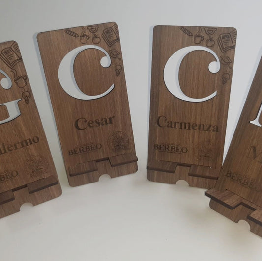 Porta celulares en madera mdf - Regalo corporativo
