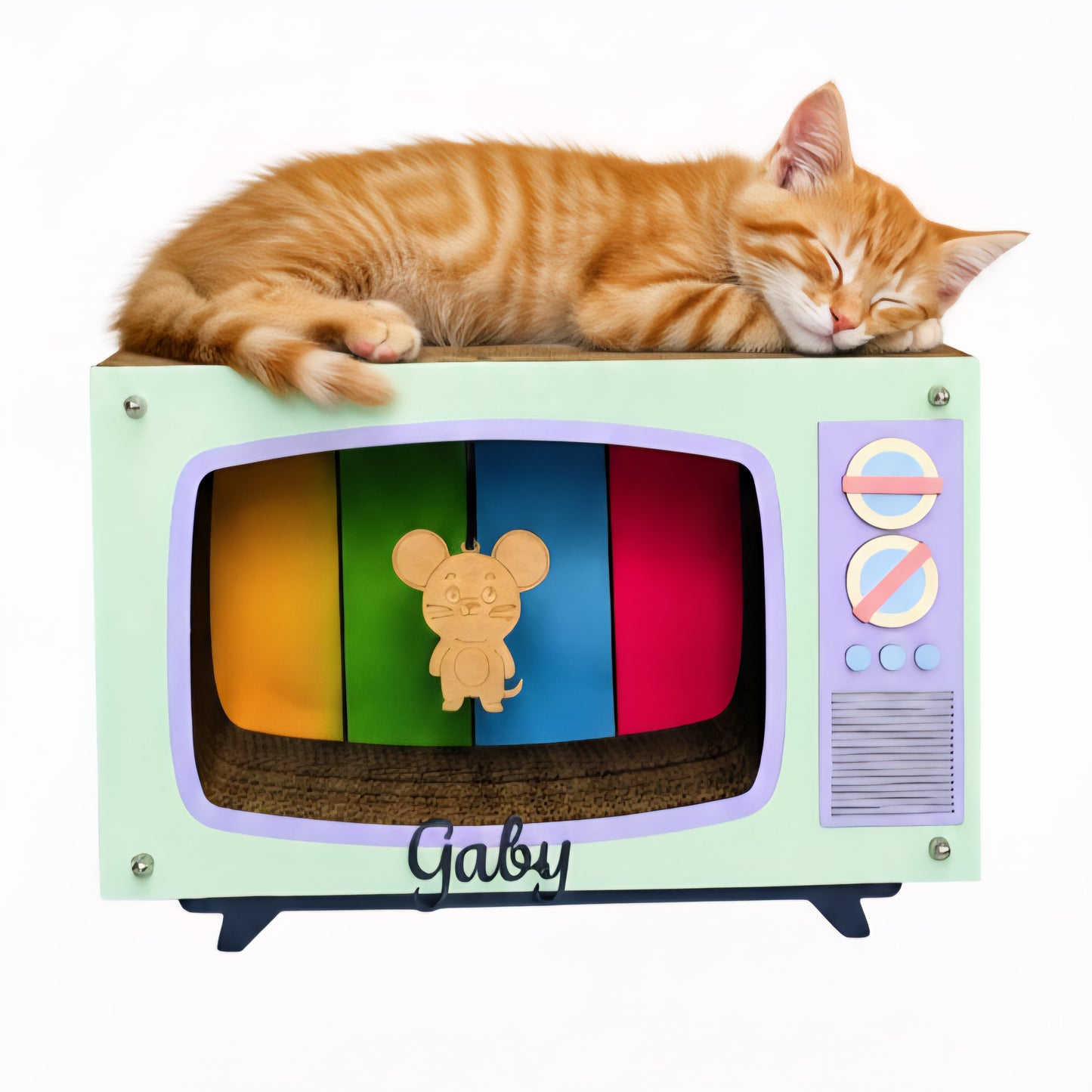 Rascador para gato - TV vintage