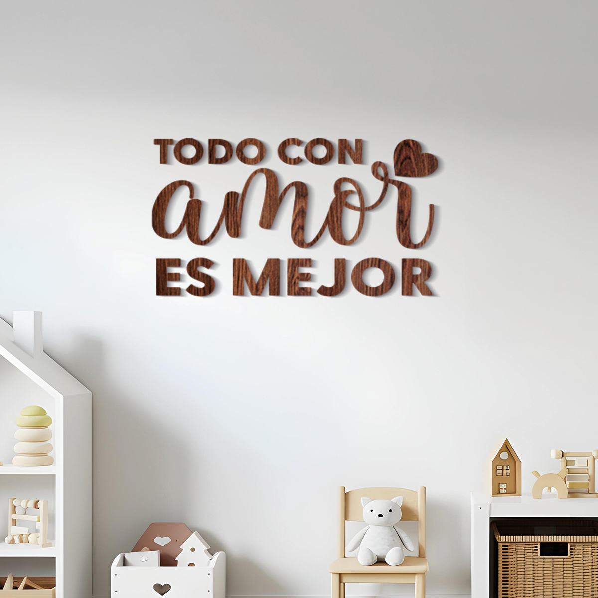 Todo con amor es mejor - Frase decorativa