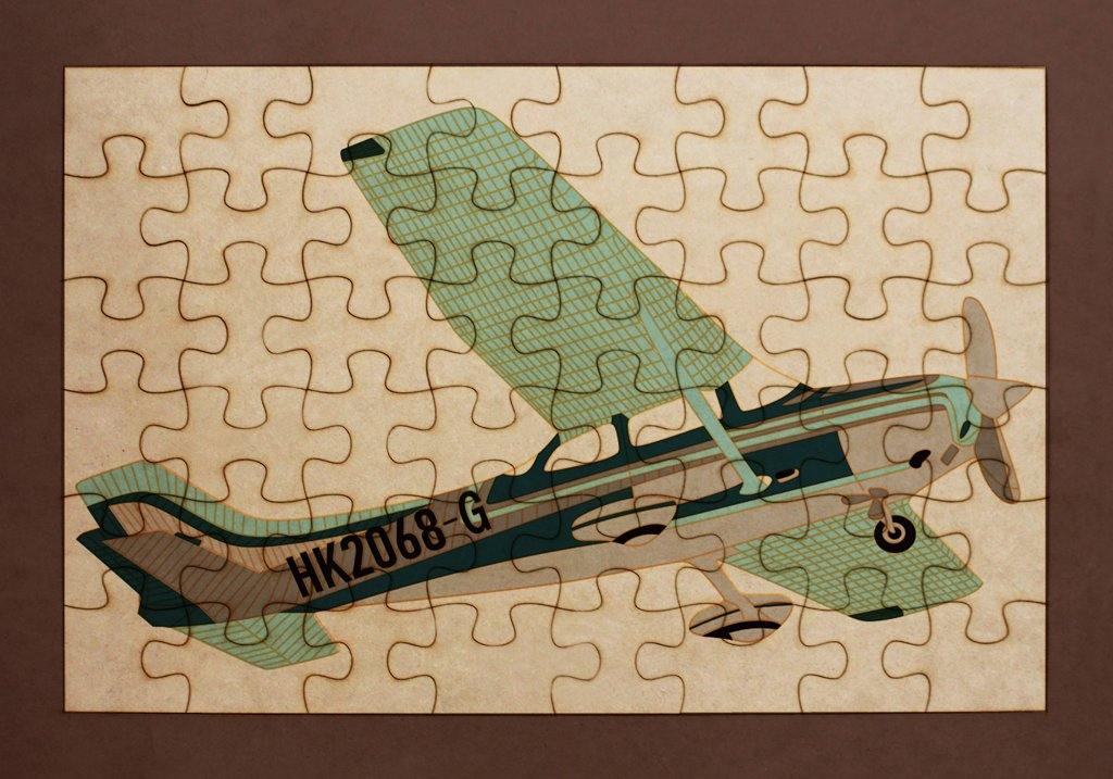 Rompecabezas para pintar - Avión - FABRITECA