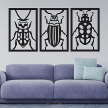 Cargar imagen en el visor de la galería, Escarabajos - Cuadros trípticos modernos
