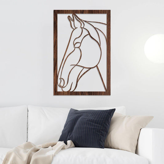 Caballo - Cuadro decorativo en madera - FABRITECA