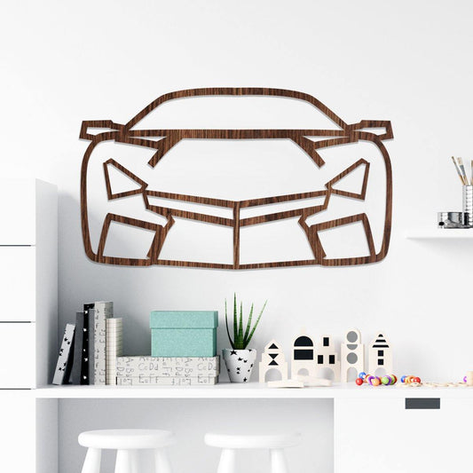Carro - Figura decorativa en madera - FABRITECA