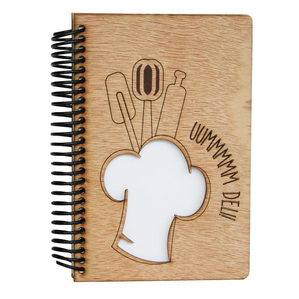 Cocinero - Libreta o cuaderno en madera - FABRITECA