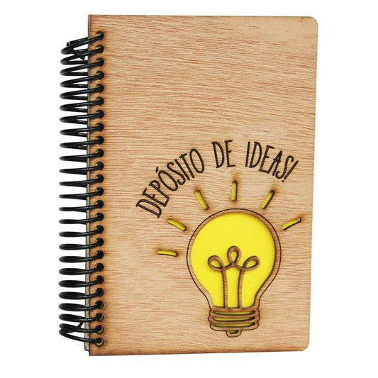 Depósito de ideas - Libreta o cuaderno en madera - FABRITECA