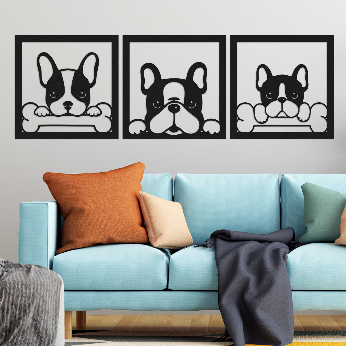 Perros - Cuadros trípticos modernos – TODO LÁSER Y 3D