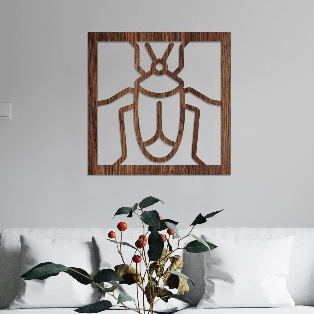 Escarabajo - Cuadro decorativo en madera - FABRITECA