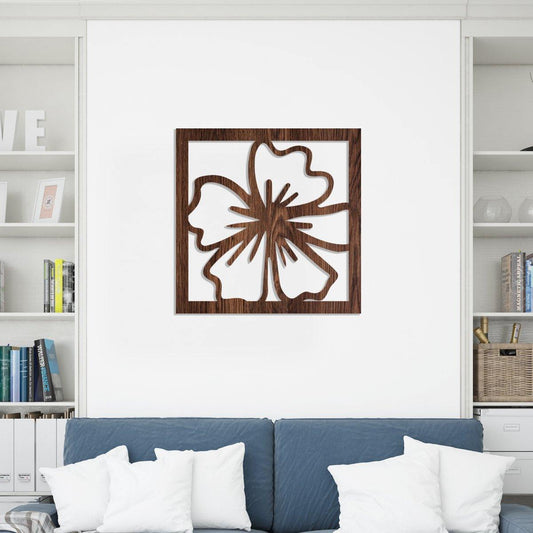 Flor - Cuadro decorativo en madera - FABRITECA
