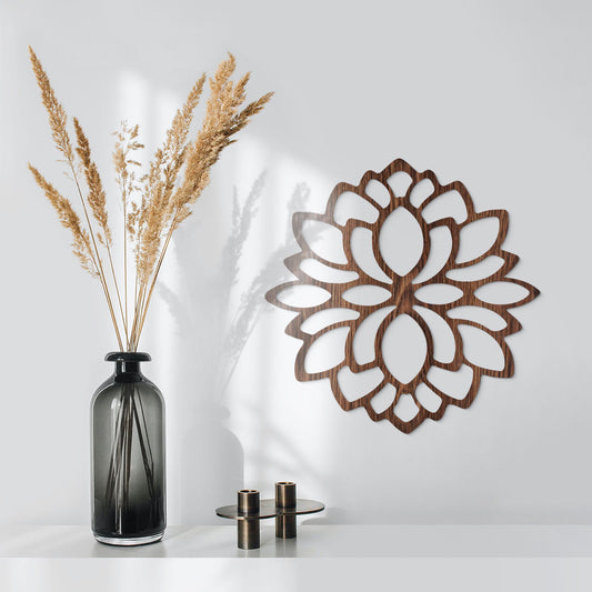Flor abundancia - Figura decorativa en madera