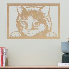 Cargar imagen en el visor de la galería, Rostro gatito - Cuadro decorativo en madera
