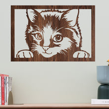 Cargar imagen en el visor de la galería, Rostro gatito - Cuadro decorativo en madera
