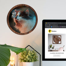 Cargar imagen en el visor de la galería, Gato con mariposa - Cuadro con vidrio
