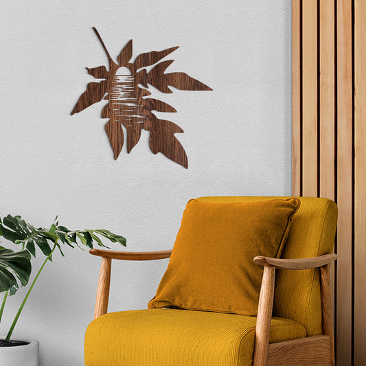 Hoja paraiso - Figura decorativa en madera