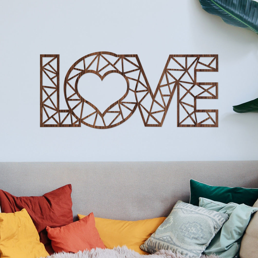 Letrero LOVE - Figura decorativa en madera