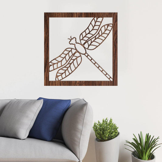 Libélula - Cuadro decorativo en madera - FABRITECA