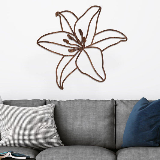 Lirio - Figura decorativa en madera - FABRITECA