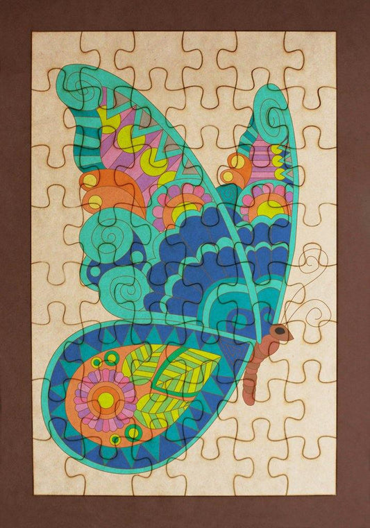 Rompecabezas para pintar - Mariposa mandala - FABRITECA