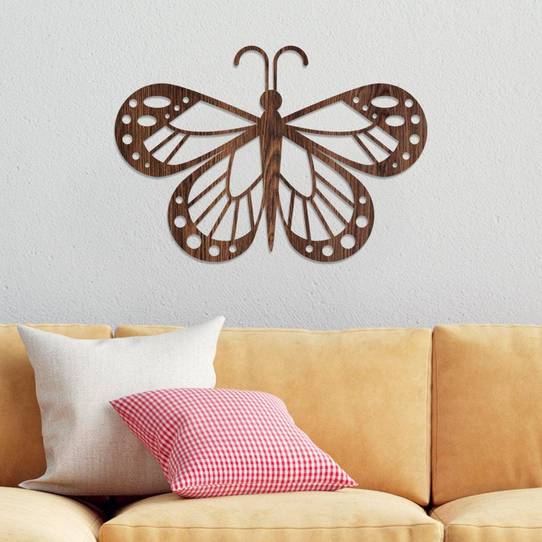 Mariposa sencilla - Figura decorativa en madera - FABRITECA