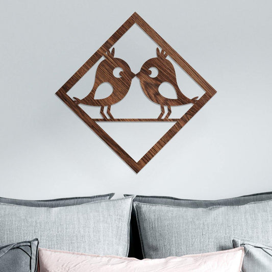 Pajaritos - Cuadro decorativo en madera - FABRITECA