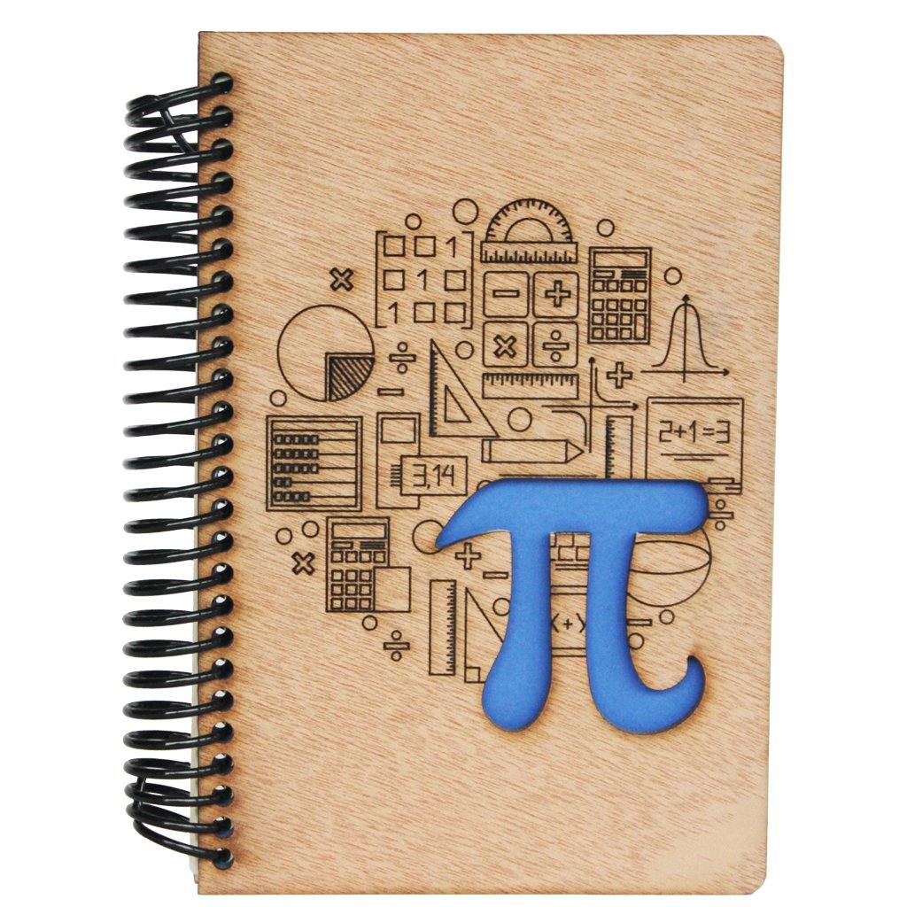 Pi matemáticas - Libreta o cuaderno en madera - FABRITECA