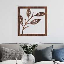Cargar imagen en el visor de la galería, Rama con hojas - Cuadro decorativo en madera - FABRITECA
