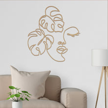 Cargar imagen en el visor de la galería, Rostro hojas - Figura decorativa en madera
