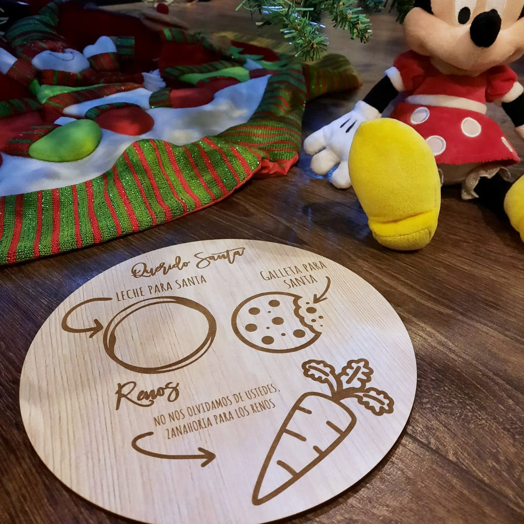Tabla navideña para niños - Figura decorativa en madera