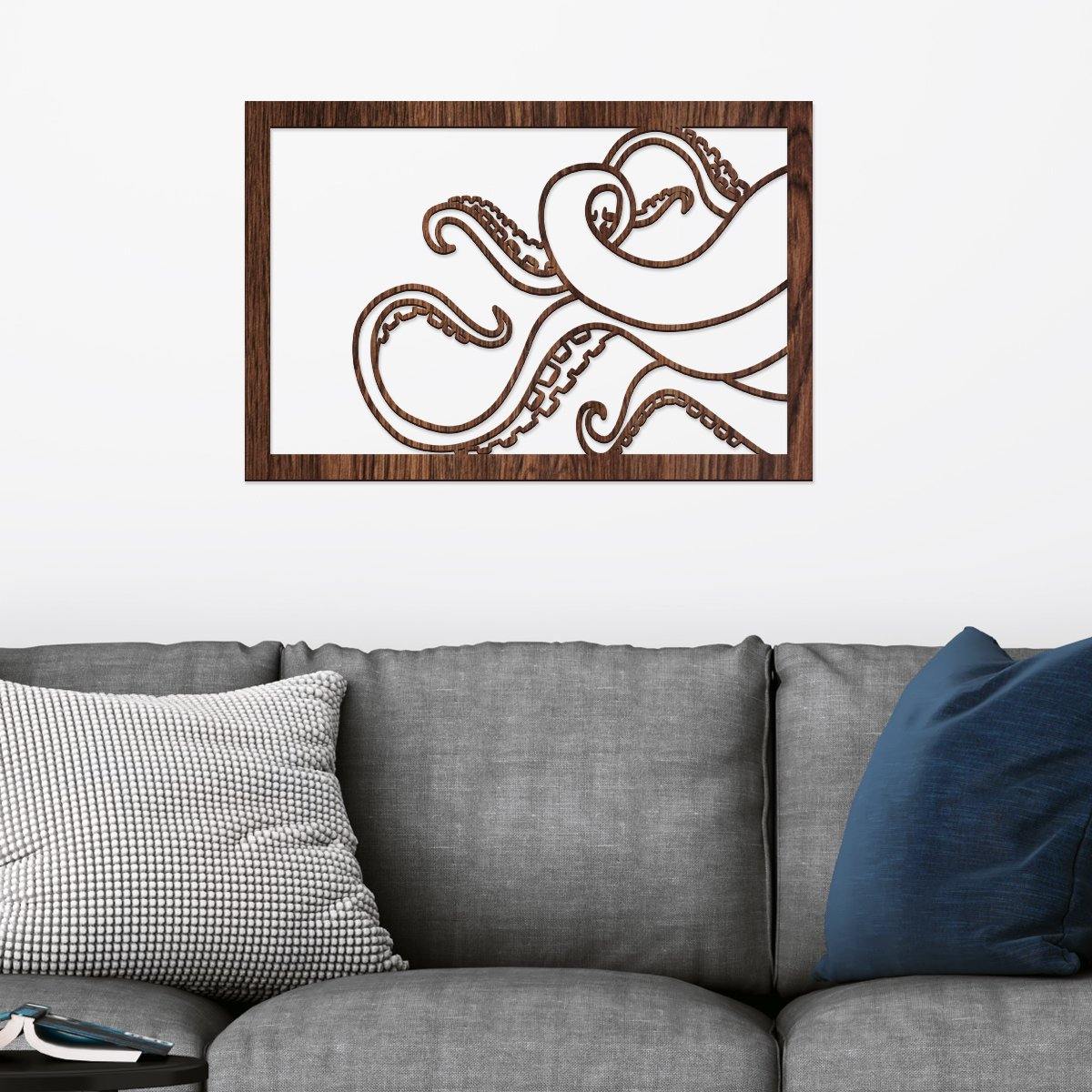 Tentáculos pulpo - Cuadro decorativo en madera - FABRITECA