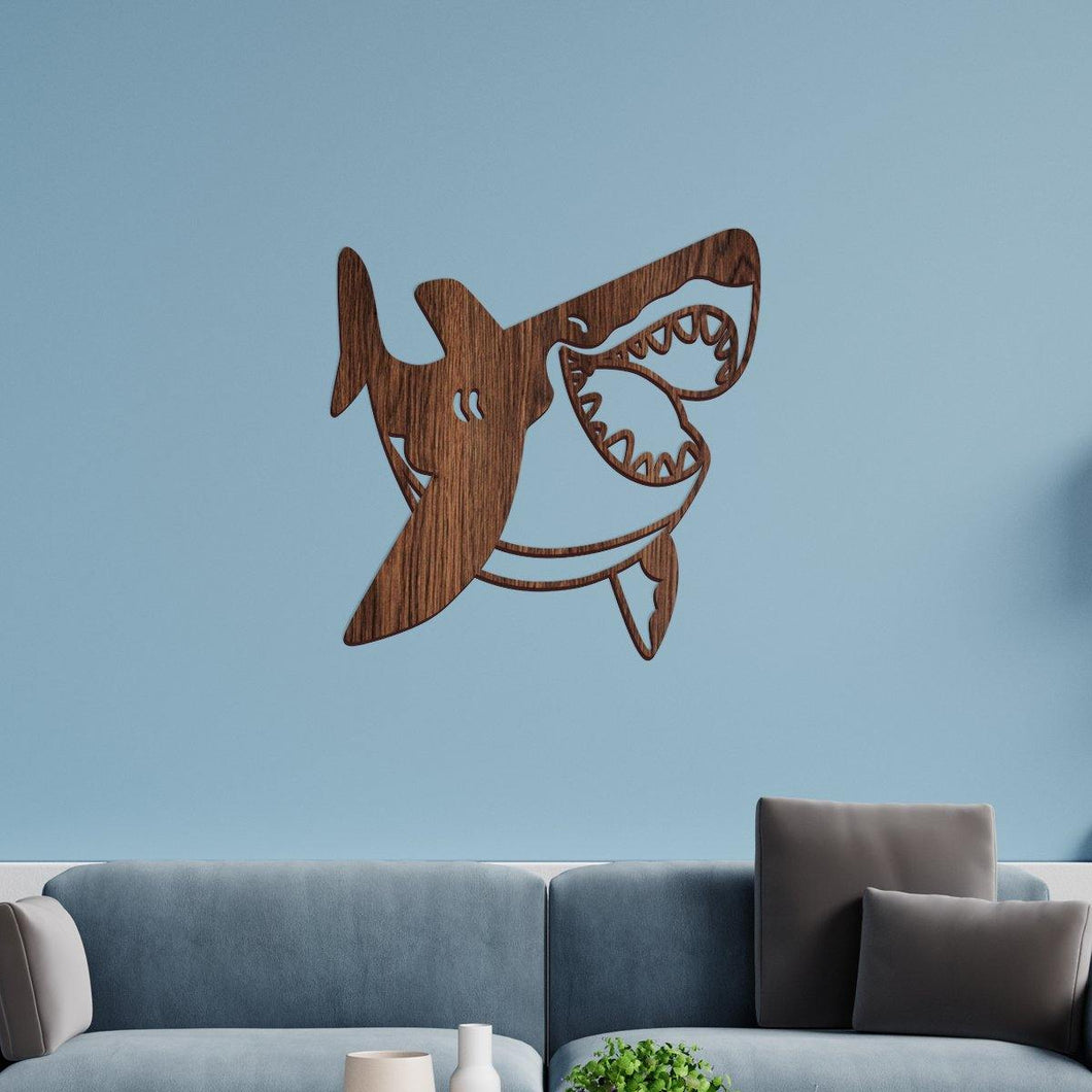Tiburón - Figura decorativa en madera - FABRITECA