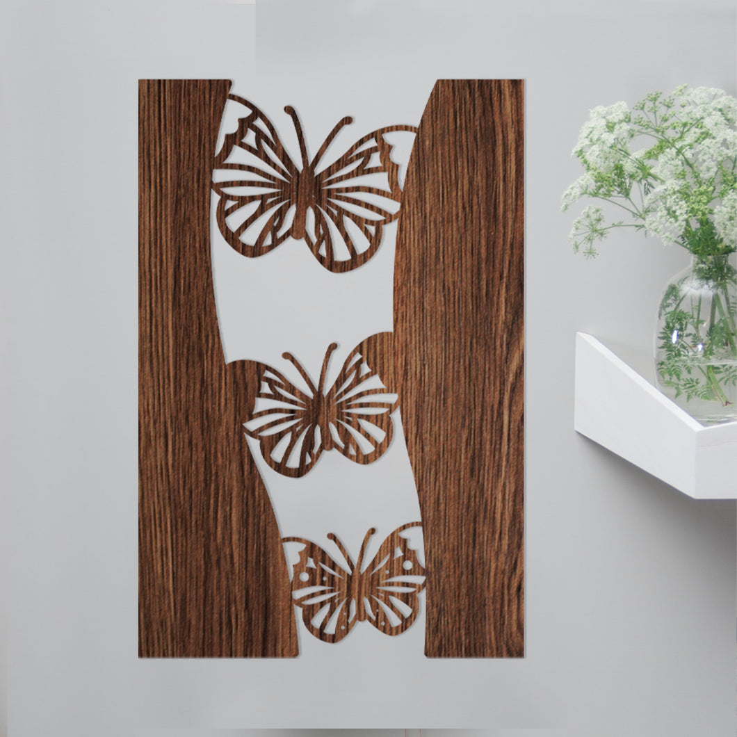 Tres mariposas - Figura decorativa en madera