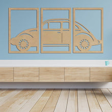 Cargar imagen en el visor de la galería, Volkswagen - Tríptico decorativo en madera - FABRITECA
