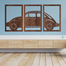 Cargar imagen en el visor de la galería, Volkswagen - Tríptico decorativo en madera - FABRITECA
