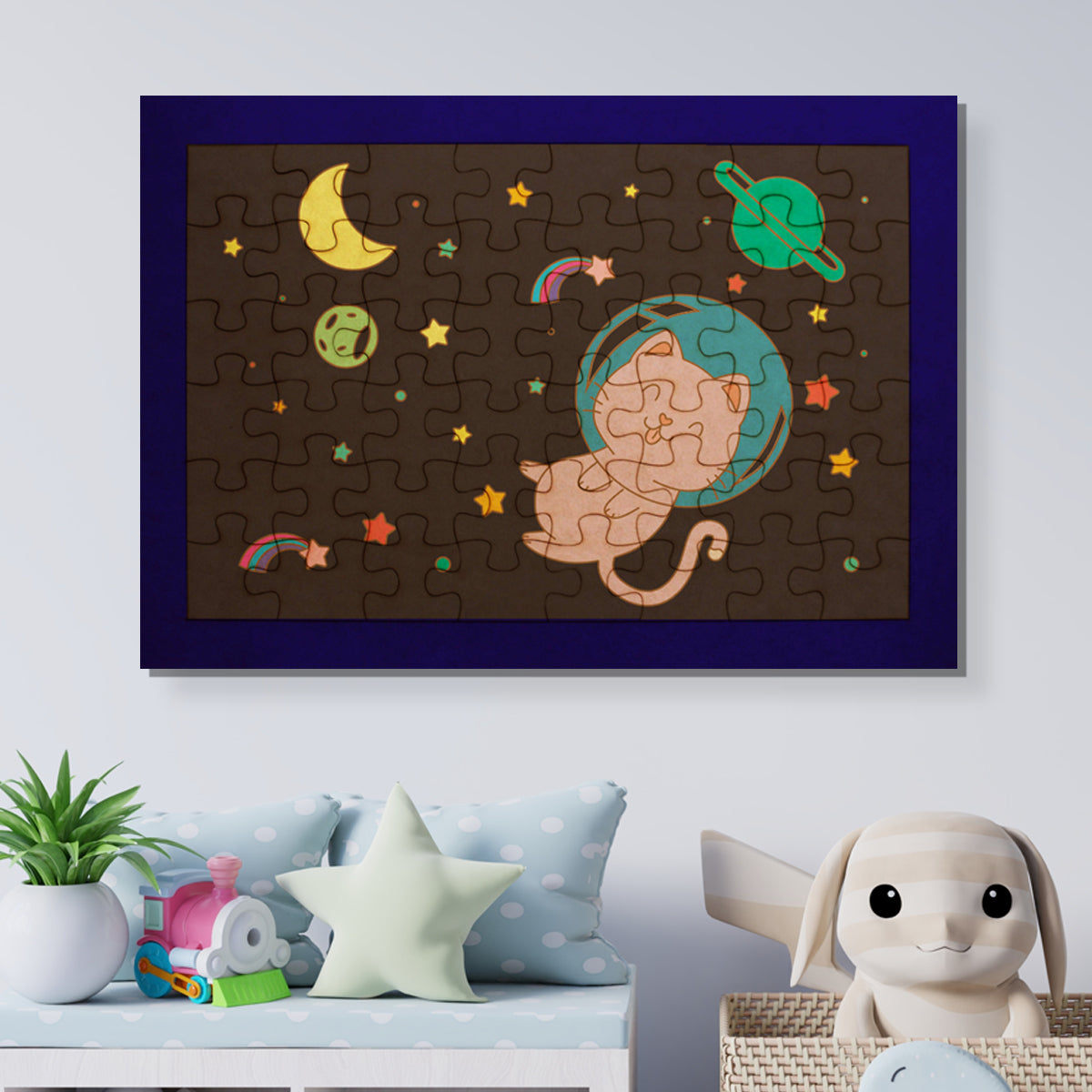 Rompecabezas para niños - Gato en el espacio