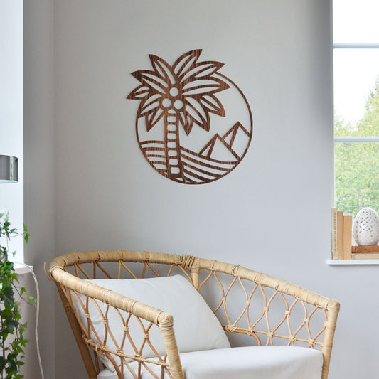 Palmera - Figura decorativa en madera